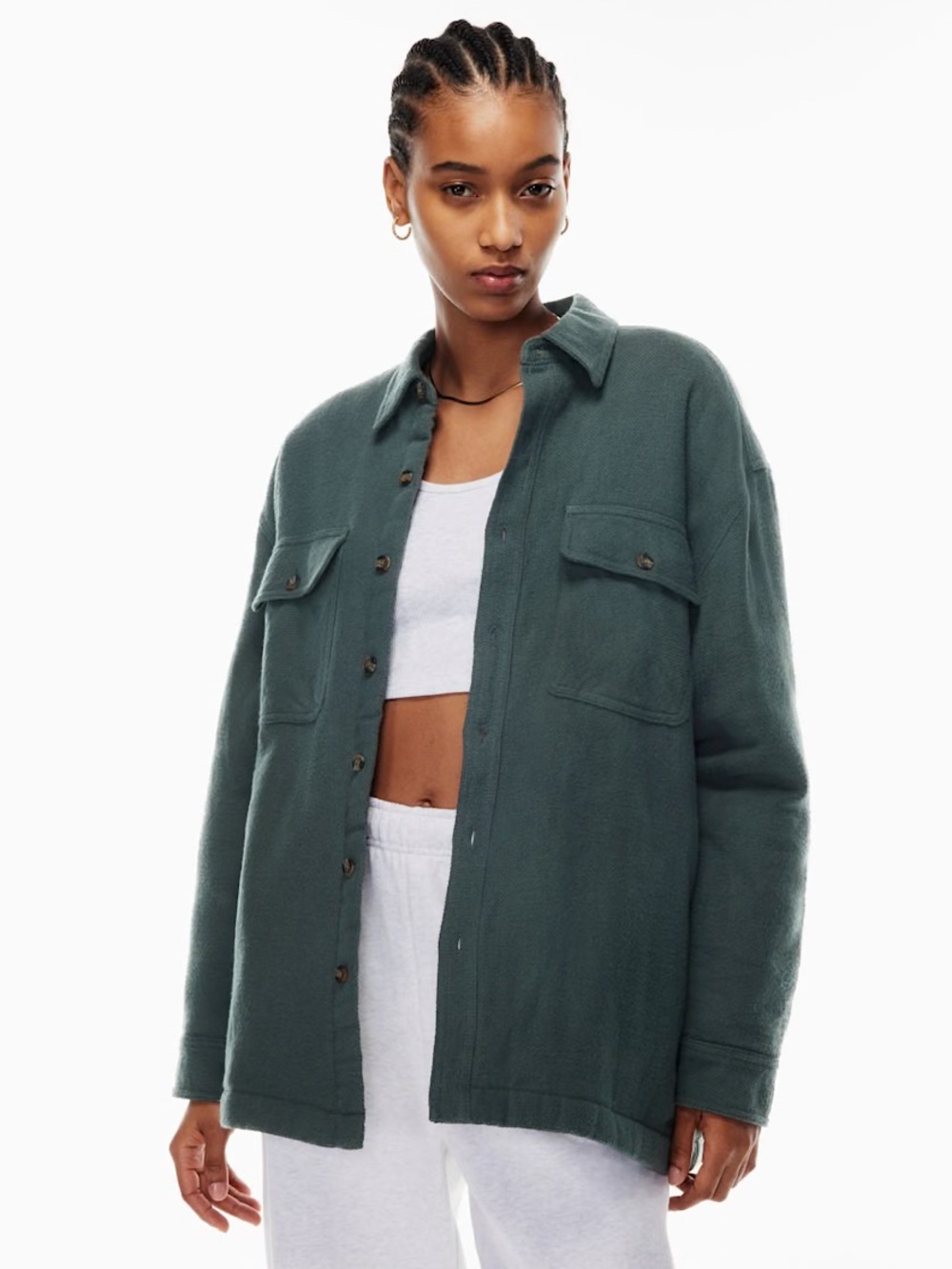 Aritzia TNA Fleece-Lined Shacket